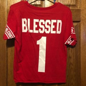 Red Blessed short shirt
